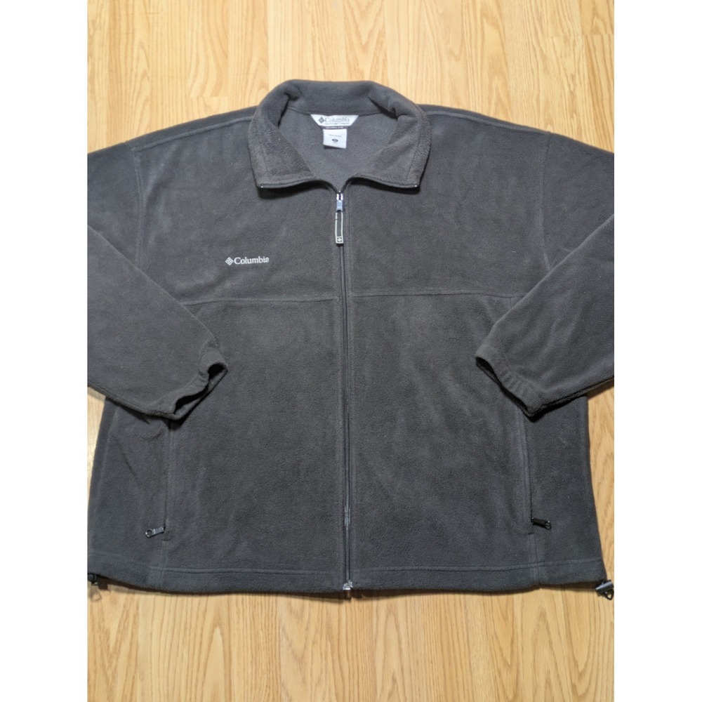 Columbia Mens Full Zip Fleece Jacket Charcoal Gray 2X